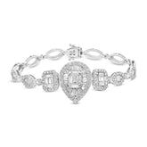 3.60ct 18k White Gold Diamond Lady's Bracelet